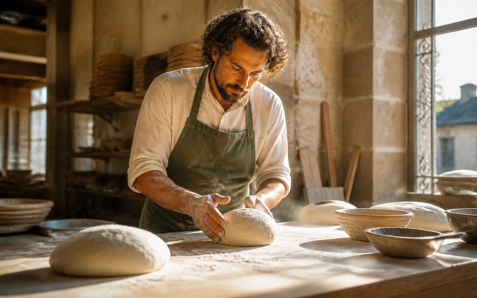 Artisan boulanger au travail à Bordeaux